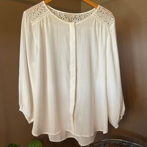 NWT Loft Eyelet Blouse | Size XL